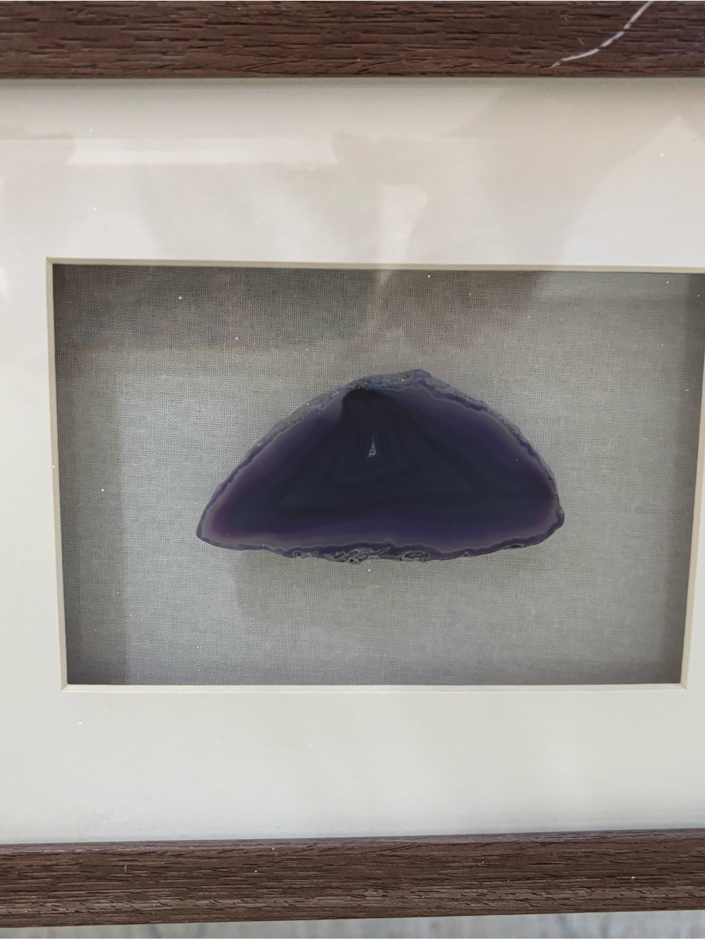 Framed Purple Agate Slice Wall Art - Brand: